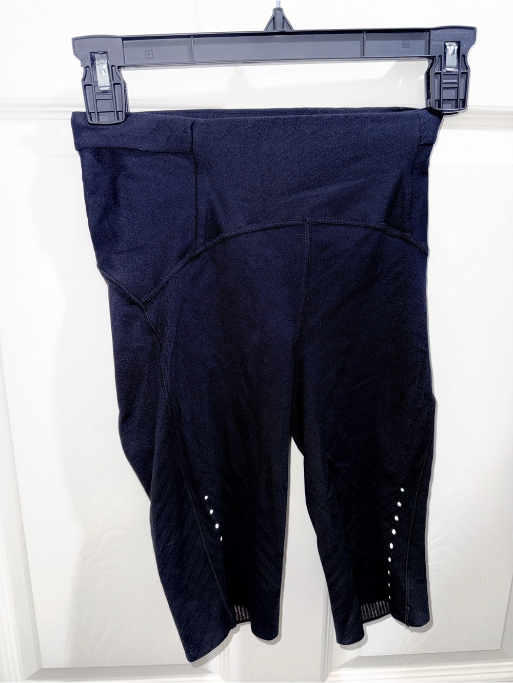 lululemon athletica Black High-Rise Cropped Workout Shorts